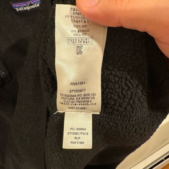 Patagonia Men's Better Sweater 1/4-Zip Fleece In Black Size Medium - Picture 7 of 10